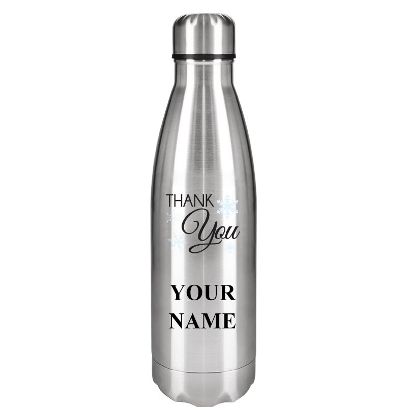 SILVER WATER BOTTLE 17 OZ