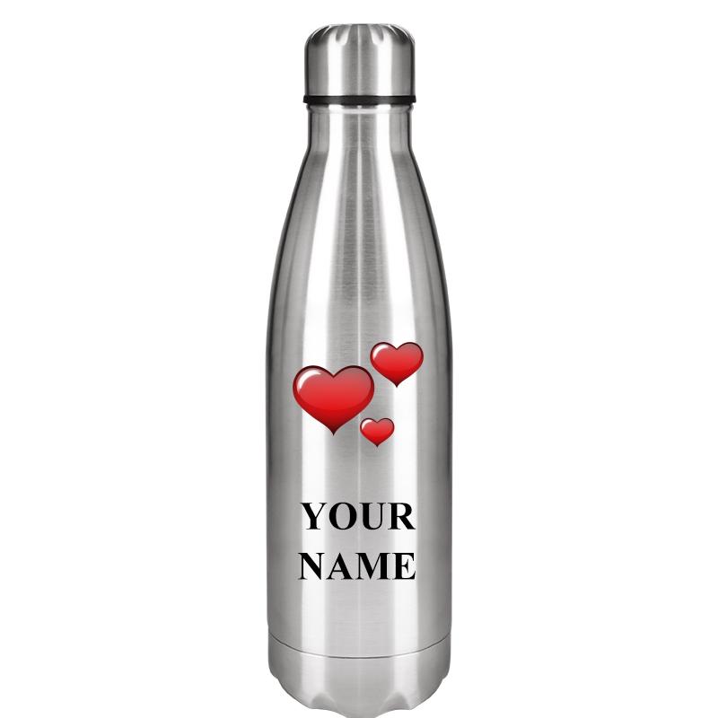 SILVER WATER BOTTLE 17 OZ