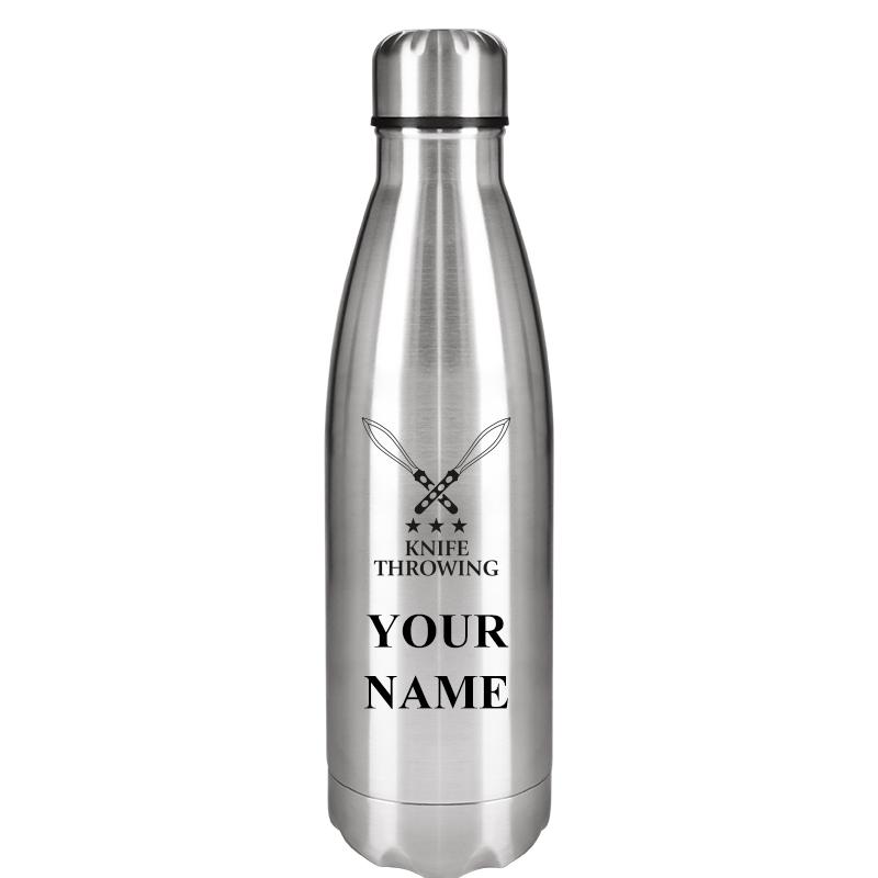 SILVER WATER BOTTLE 17 OZ