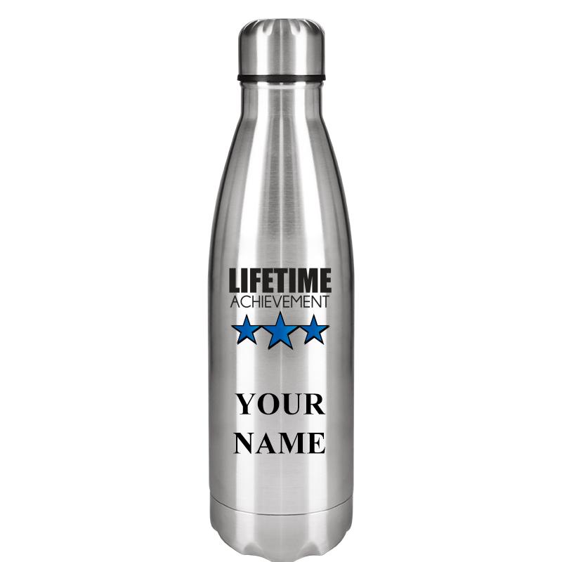 SILVER WATER BOTTLE 17 OZ