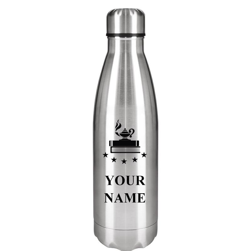 SILVER WATER BOTTLE 17 OZ