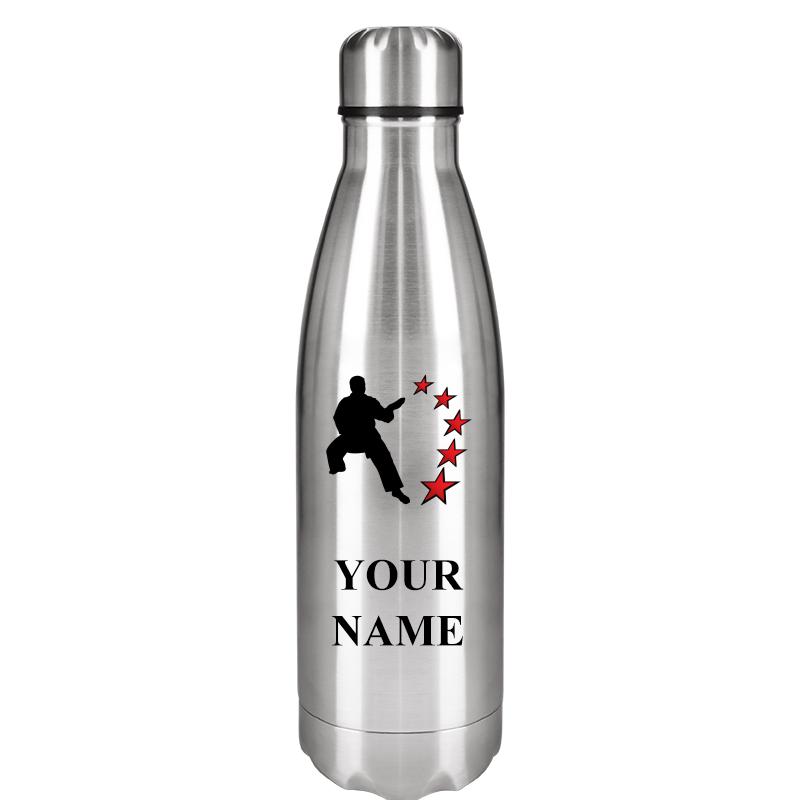 SILVER WATER BOTTLE 17 OZ