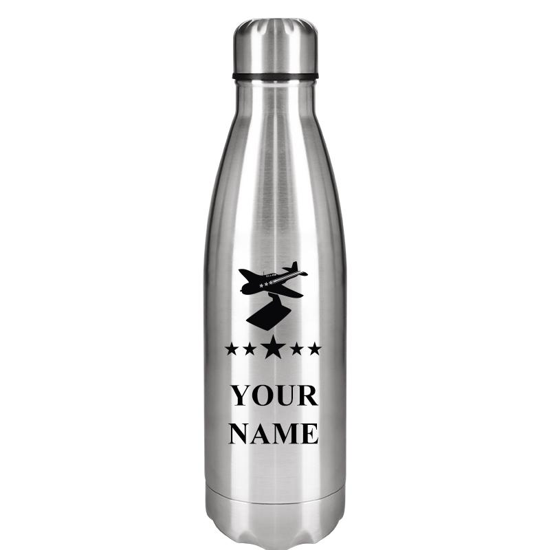 SILVER WATER BOTTLE 17 OZ
