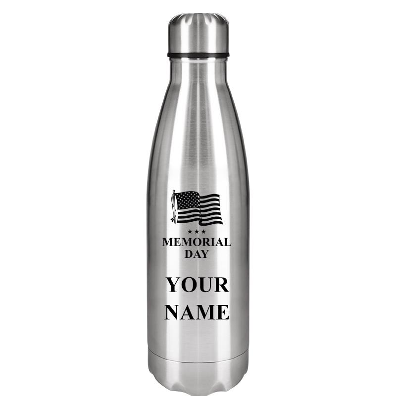SILVER WATER BOTTLE 17 OZ