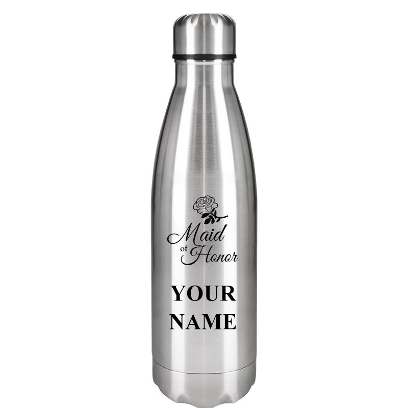 SILVER WATER BOTTLE 17 OZ