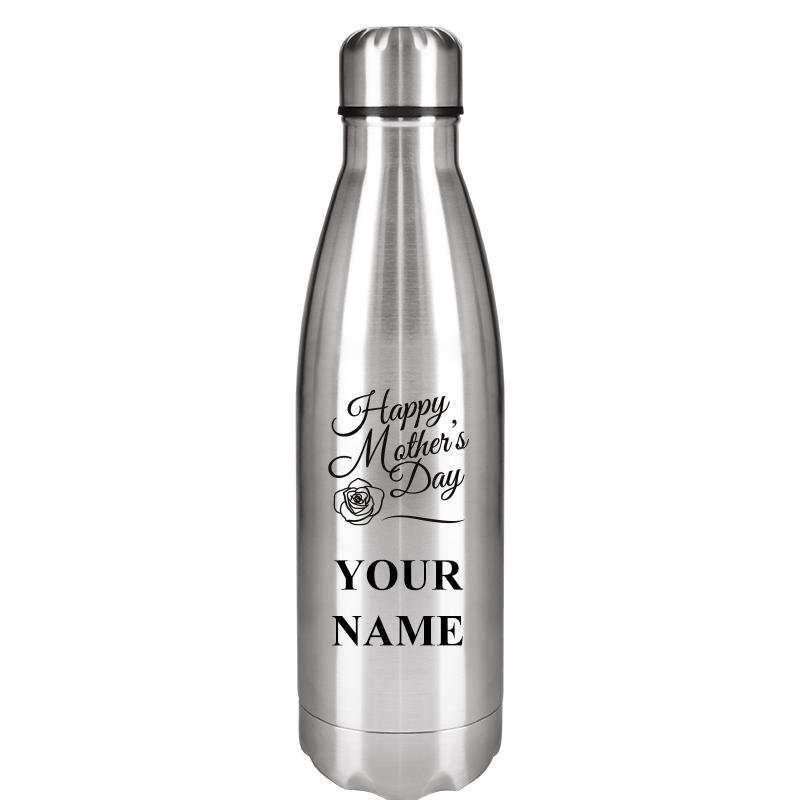 SILVER WATER BOTTLE 17 OZ