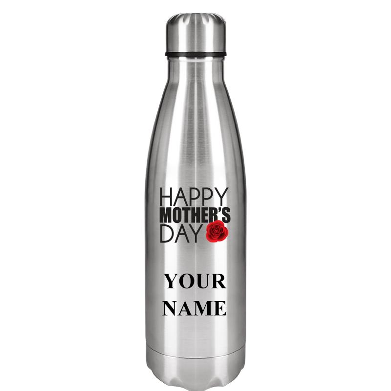 SILVER WATER BOTTLE 17 OZ