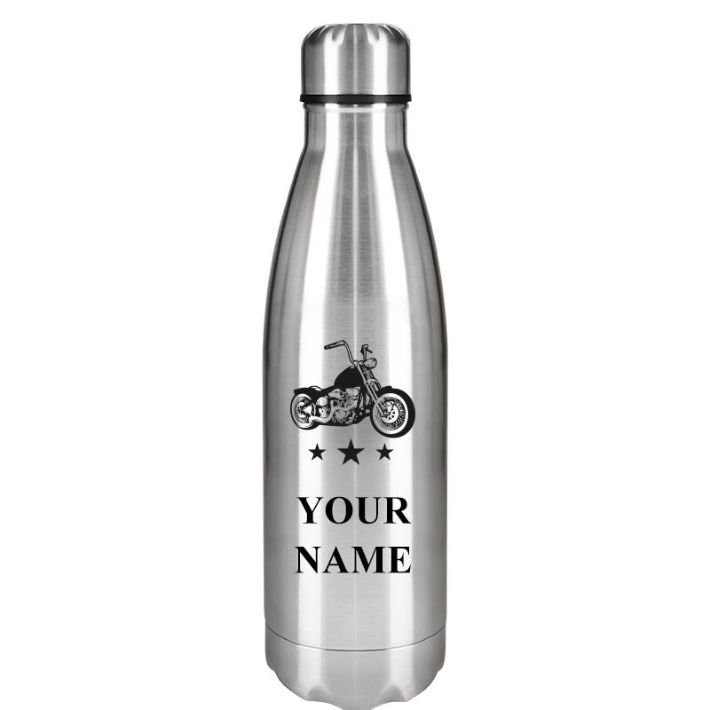 SILVER WATER BOTTLE 17 OZ