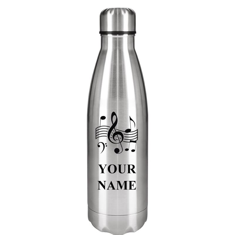 SILVER WATER BOTTLE 17 OZ