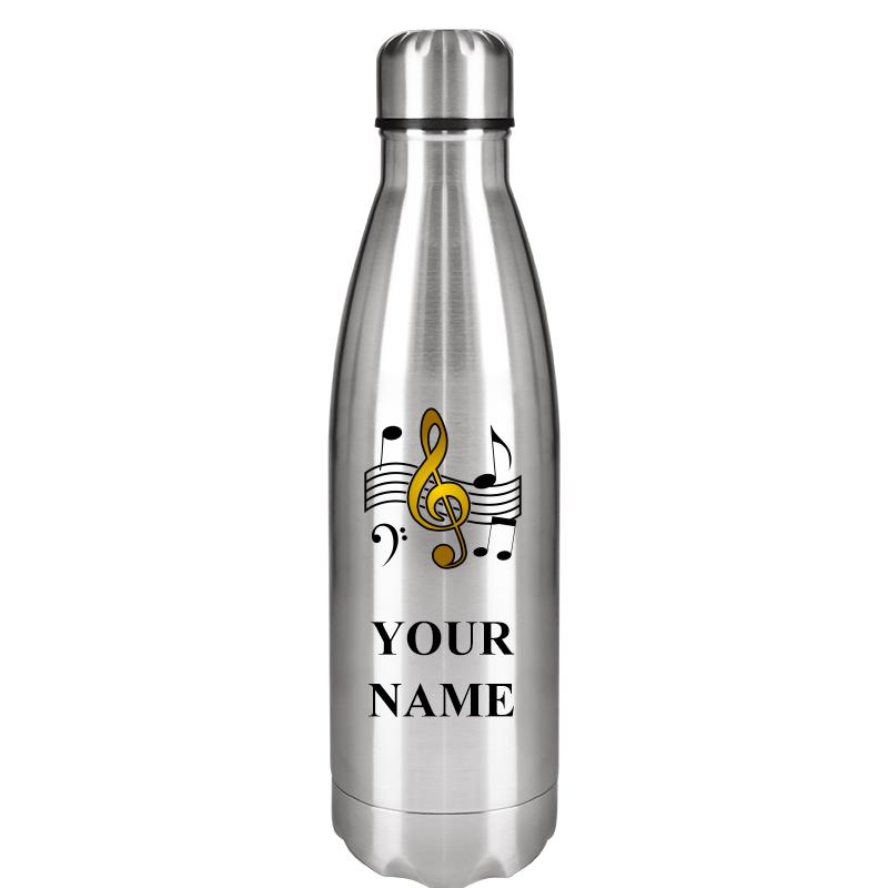 SILVER WATER BOTTLE 17 OZ