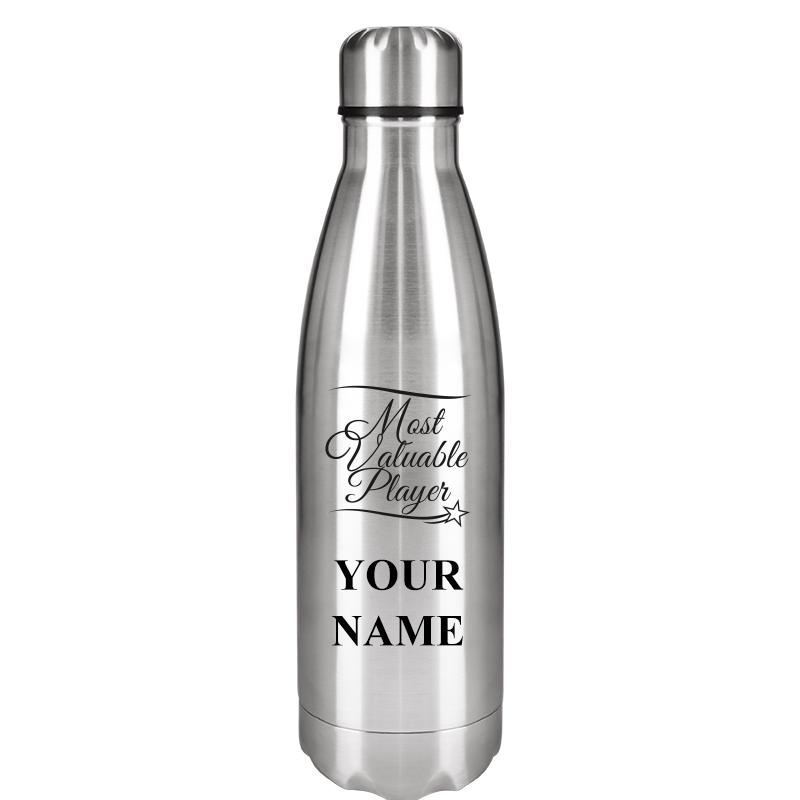 SILVER WATER BOTTLE 17 OZ