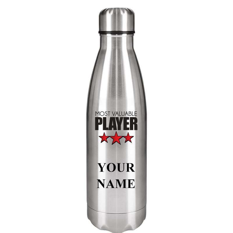 SILVER WATER BOTTLE 17 OZ