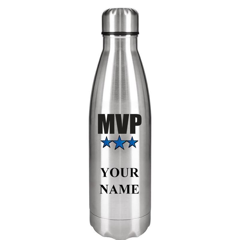 SILVER WATER BOTTLE 17 OZ