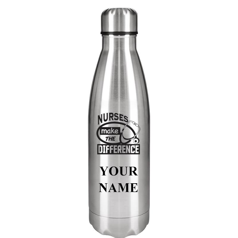 SILVER WATER BOTTLE 17 OZ