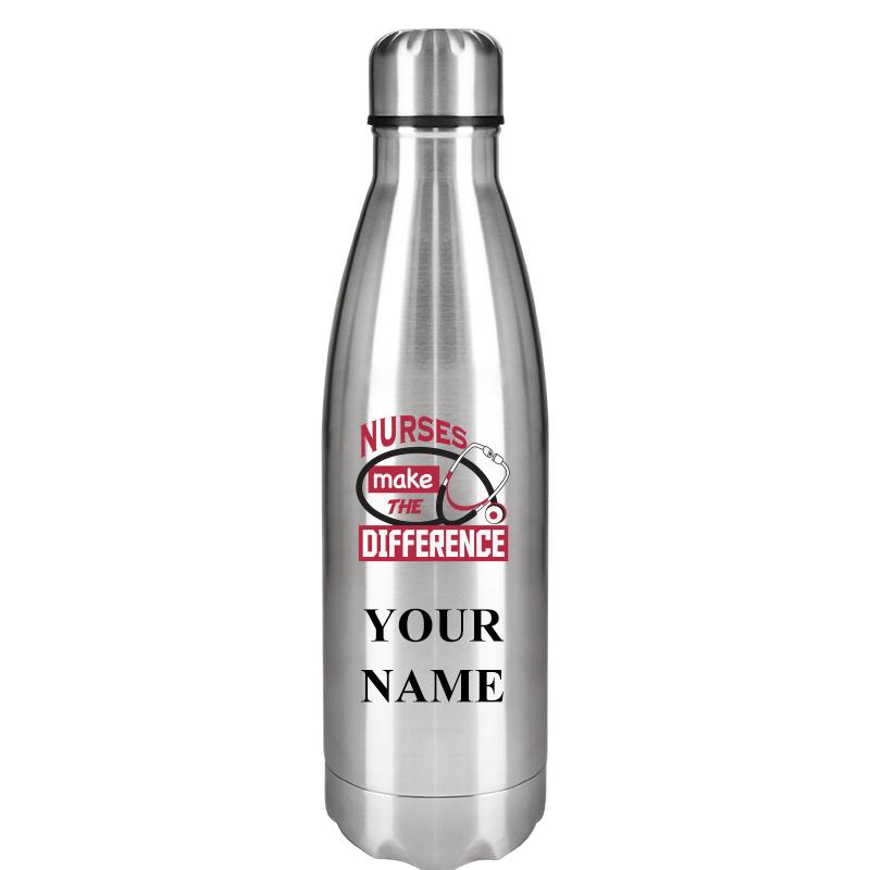 SILVER WATER BOTTLE 17 OZ