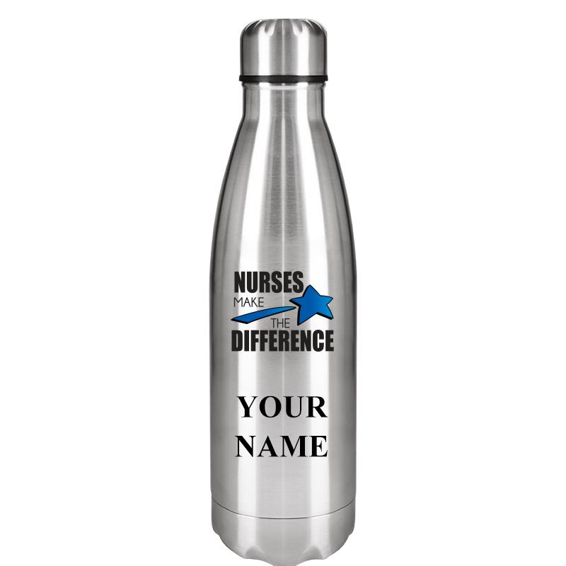 SILVER WATER BOTTLE 17 OZ