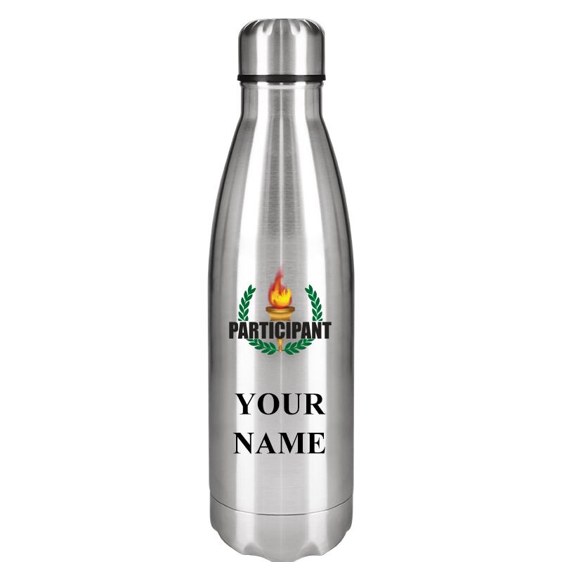 SILVER WATER BOTTLE 17 OZ