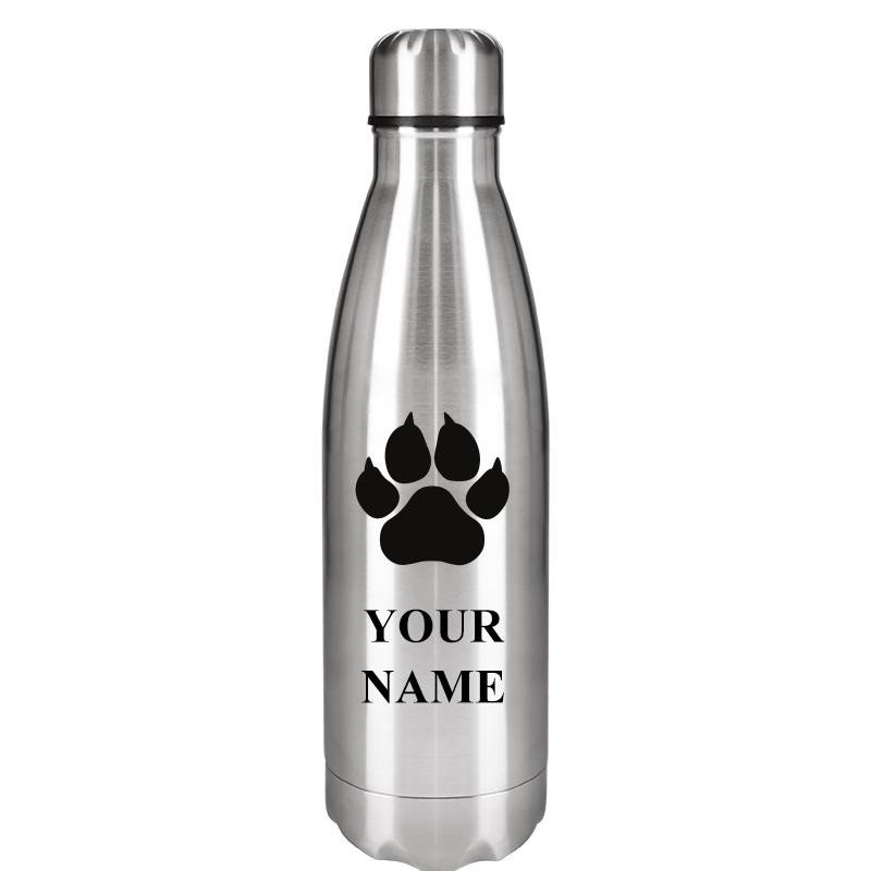 SILVER WATER BOTTLE 17 OZ
