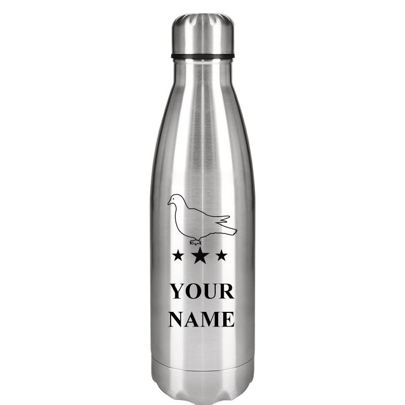 SILVER WATER BOTTLE 17 OZ