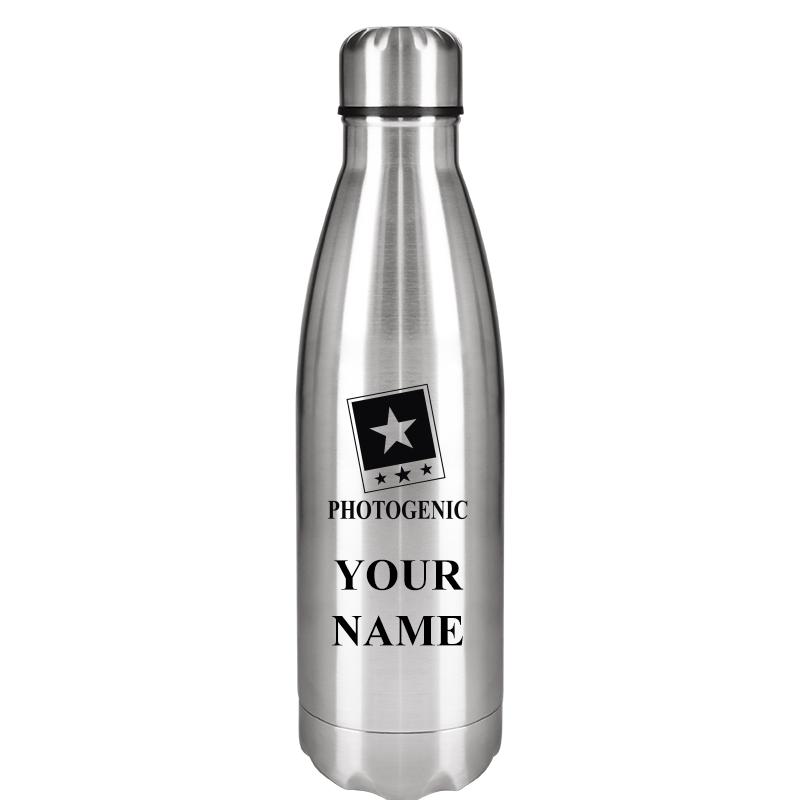 SILVER WATER BOTTLE 17 OZ