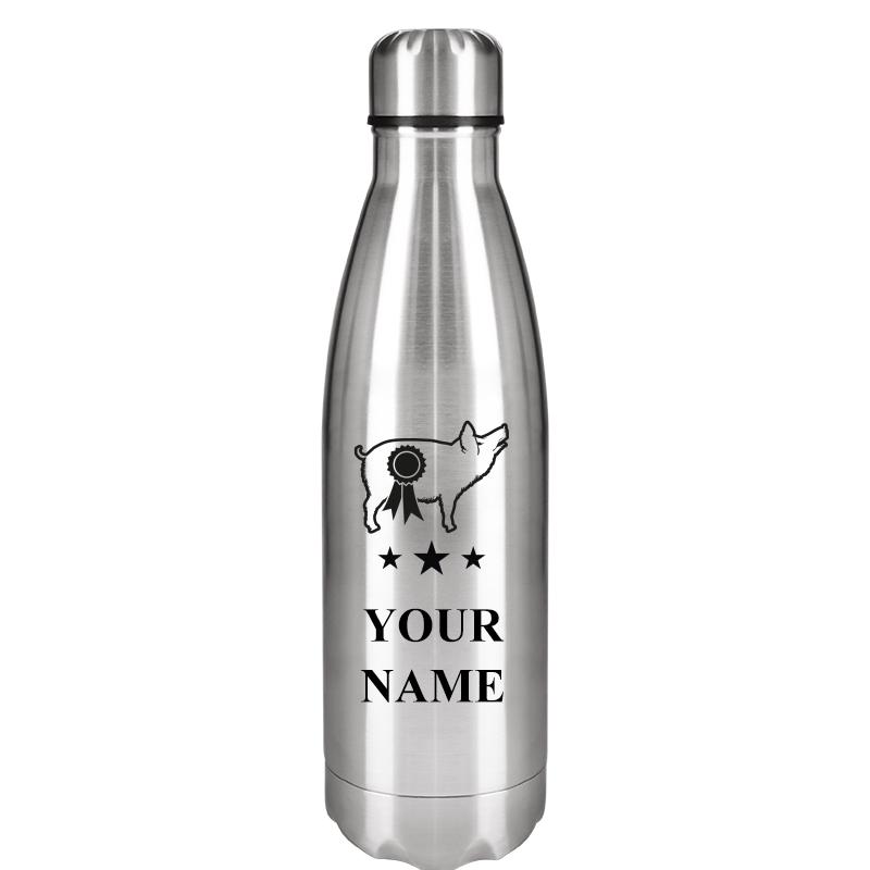SILVER WATER BOTTLE 17 OZ