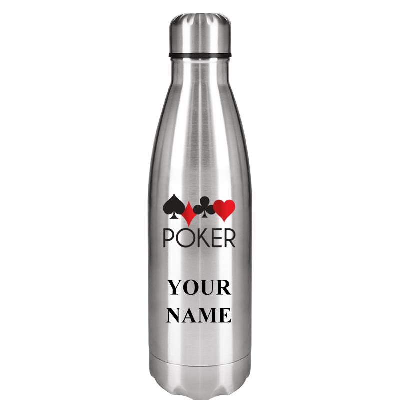 SILVER WATER BOTTLE 17 OZ
