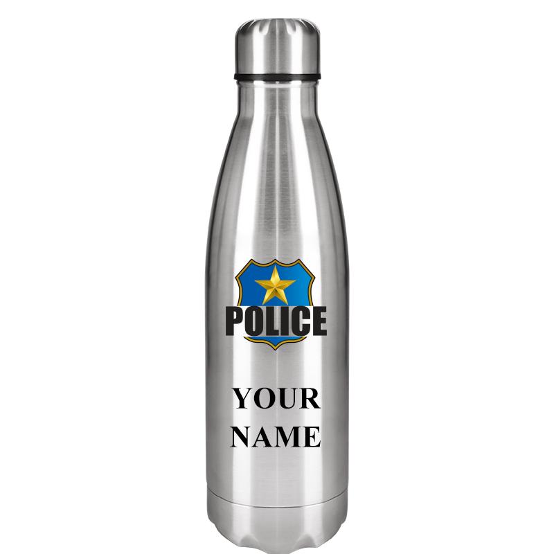 SILVER WATER BOTTLE 17 OZ