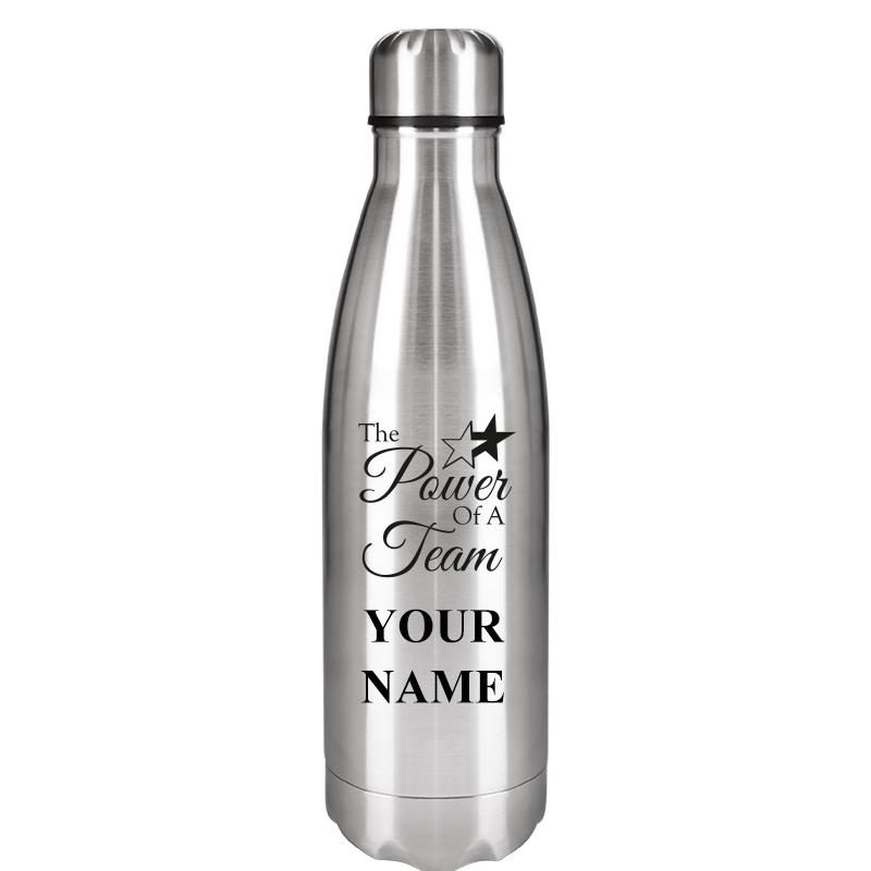 SILVER WATER BOTTLE 17 OZ