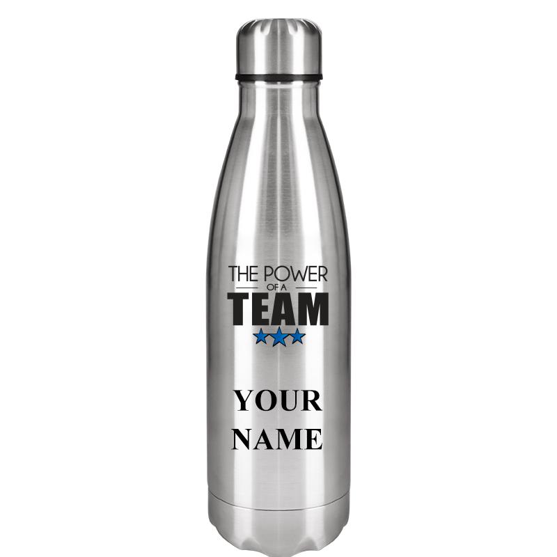 SILVER WATER BOTTLE 17 OZ