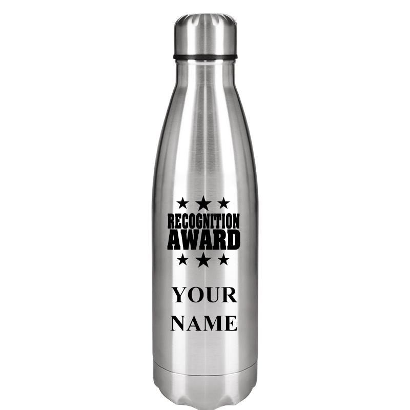 SILVER WATER BOTTLE 17 OZ