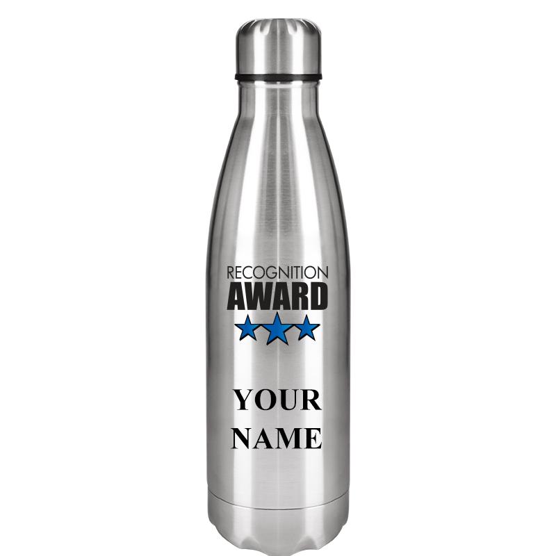 SILVER WATER BOTTLE 17 OZ