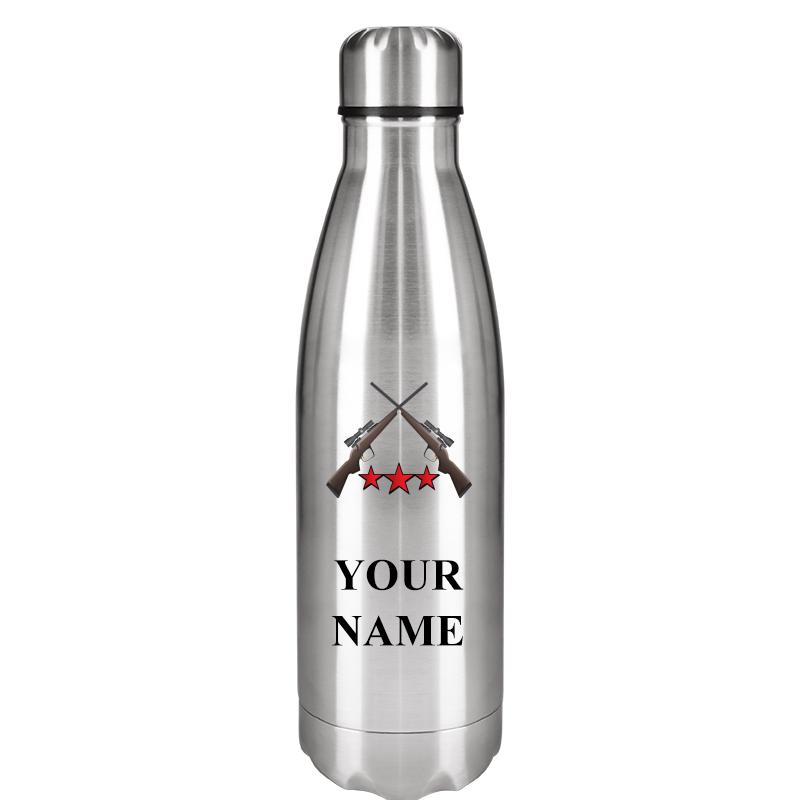 SILVER WATER BOTTLE 17 OZ