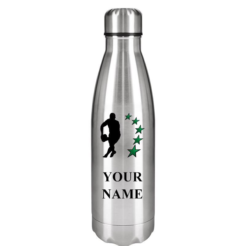 SILVER WATER BOTTLE 17 OZ