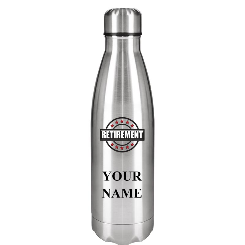 SILVER WATER BOTTLE 17 OZ