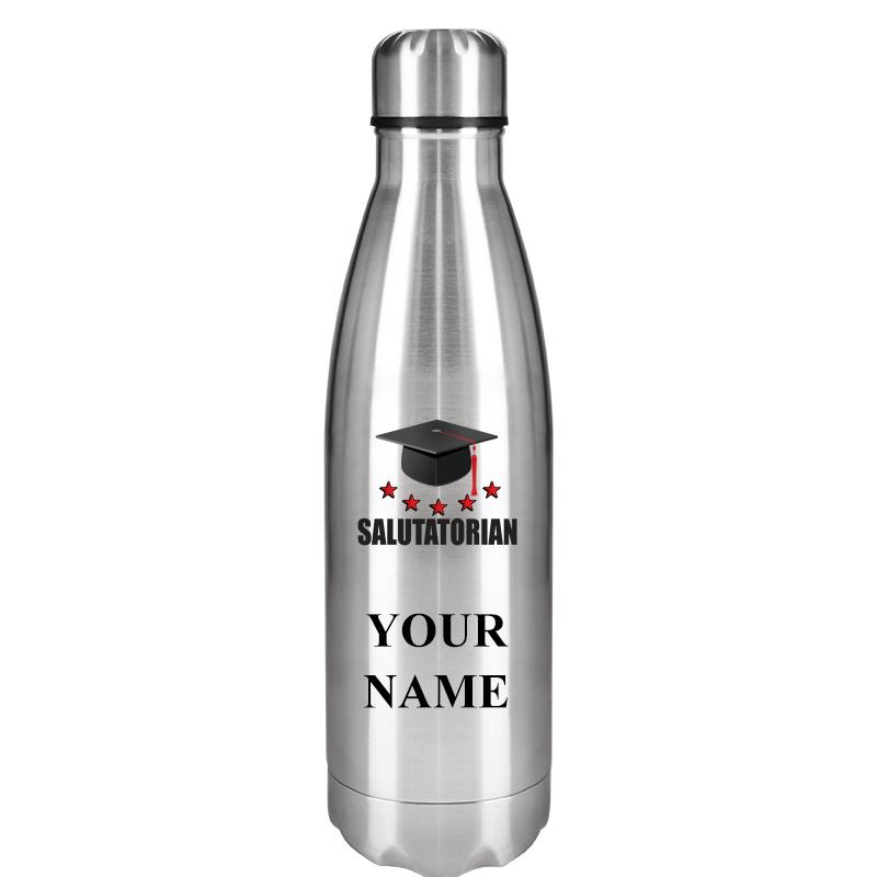 SILVER WATER BOTTLE 17 OZ