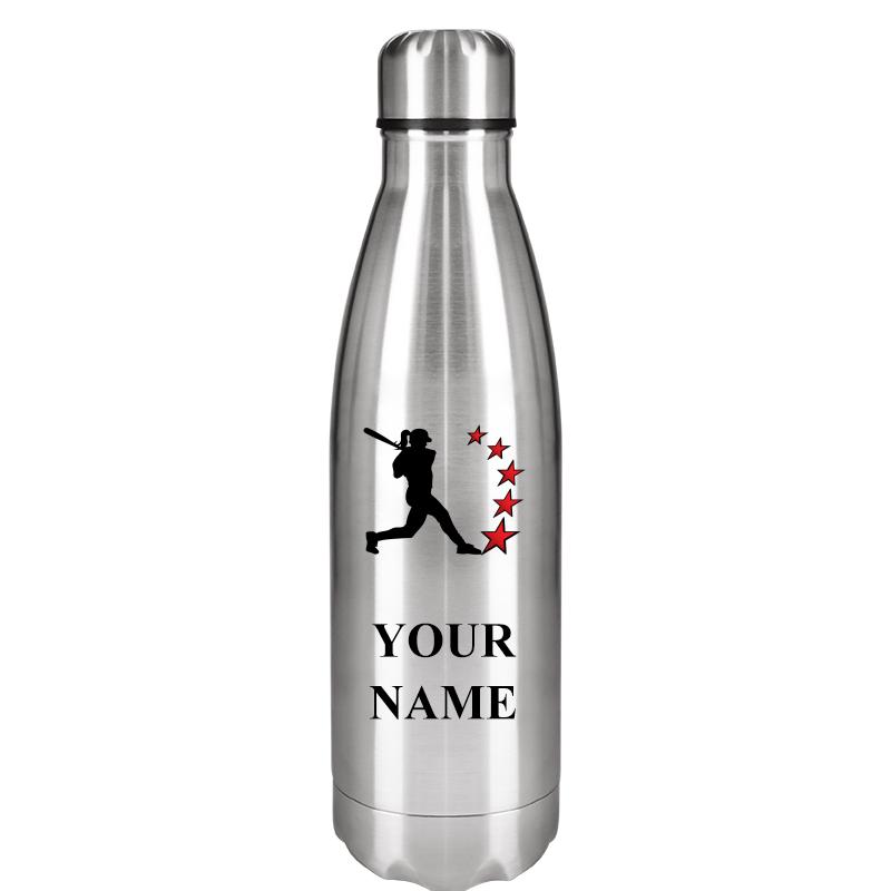 SILVER WATER BOTTLE 17 OZ