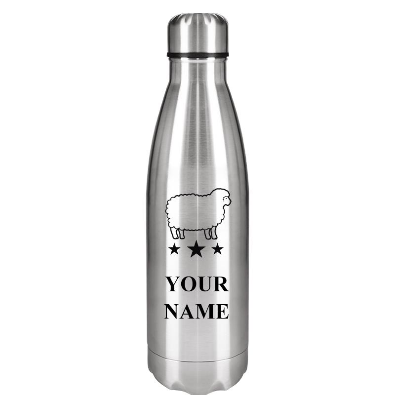 SILVER WATER BOTTLE 17 OZ