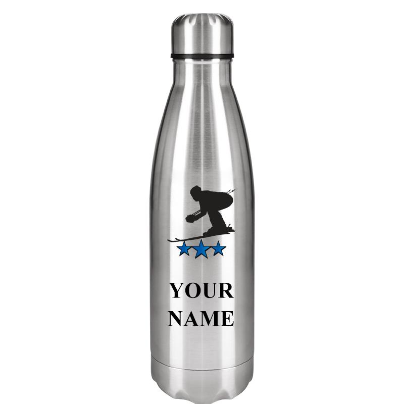 SILVER WATER BOTTLE 17 OZ