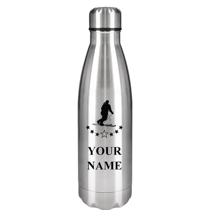 SILVER WATER BOTTLE 17 OZ