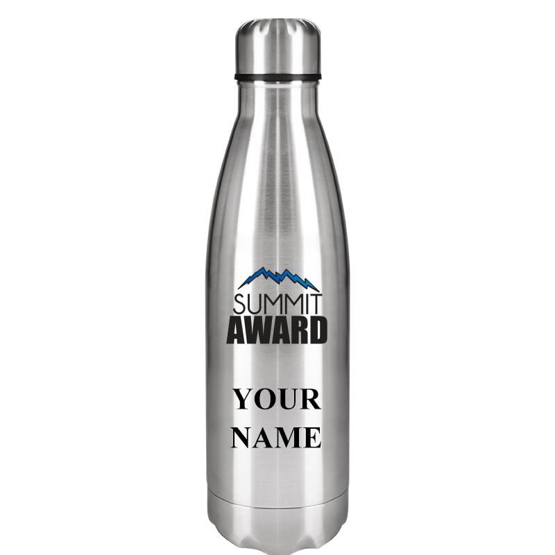 SILVER WATER BOTTLE 17 OZ