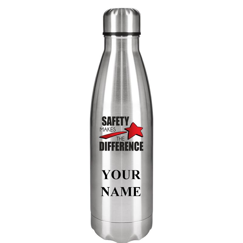 SILVER WATER BOTTLE 17 OZ
