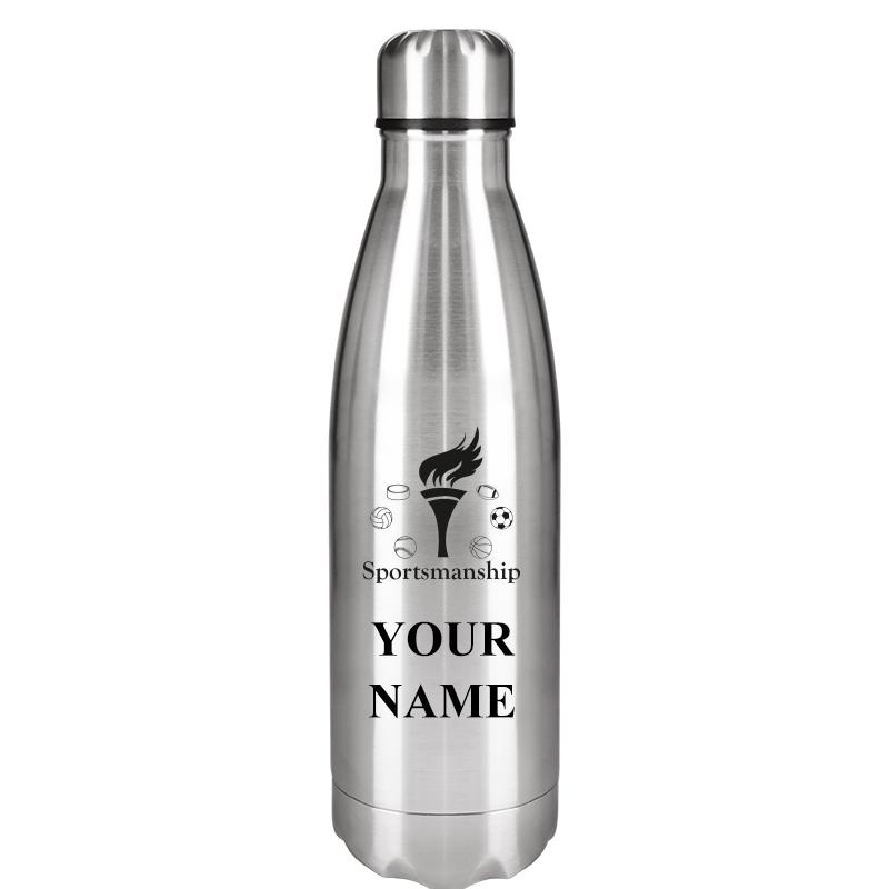 SILVER WATER BOTTLE 17 OZ