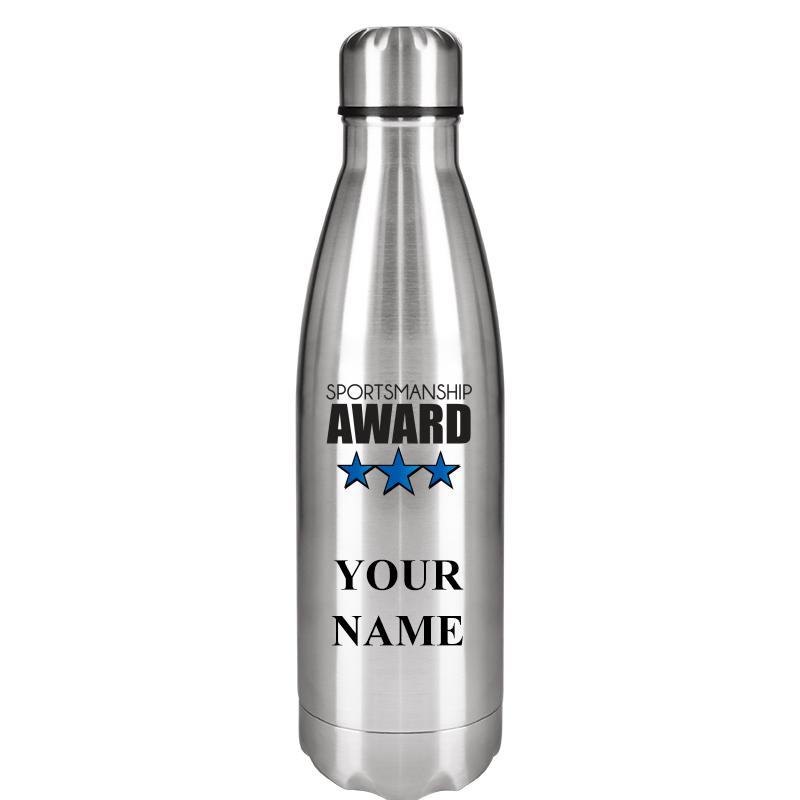 SILVER WATER BOTTLE 17 OZ