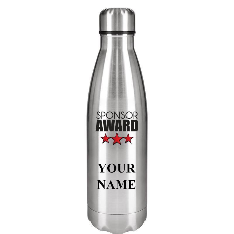 SILVER WATER BOTTLE 17 OZ