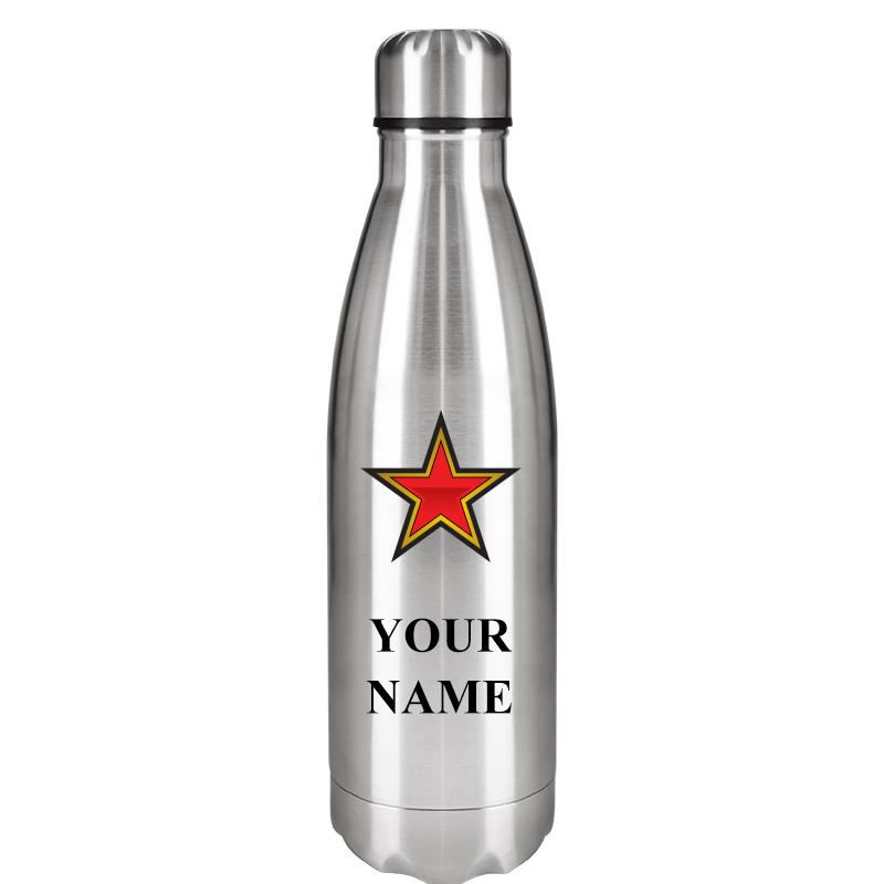 SILVER WATER BOTTLE 17 OZ