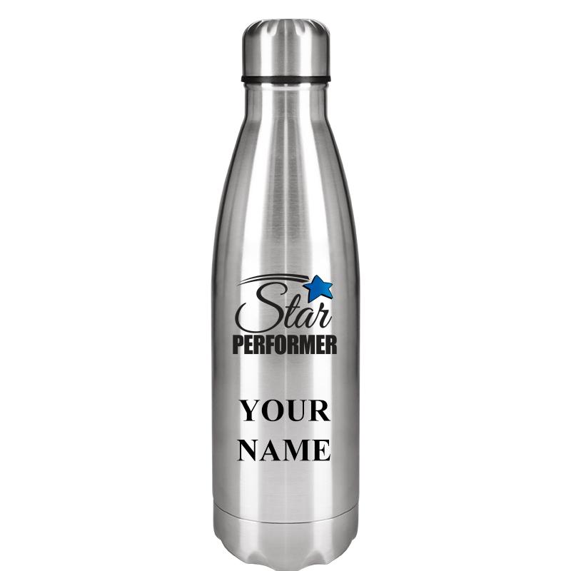 SILVER WATER BOTTLE 17 OZ
