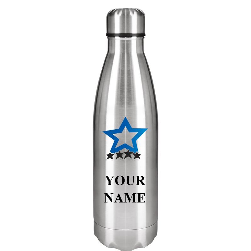 SILVER WATER BOTTLE 17 OZ