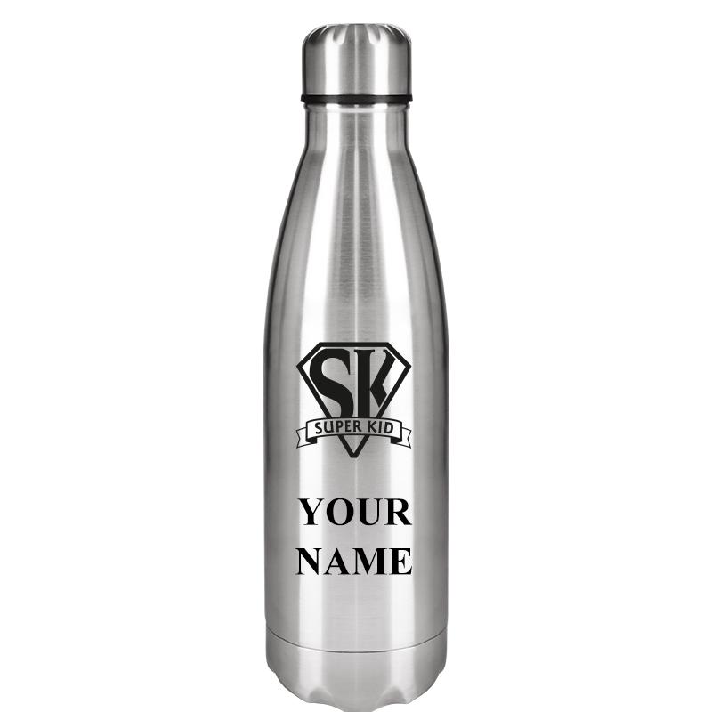 SILVER WATER BOTTLE 17 OZ