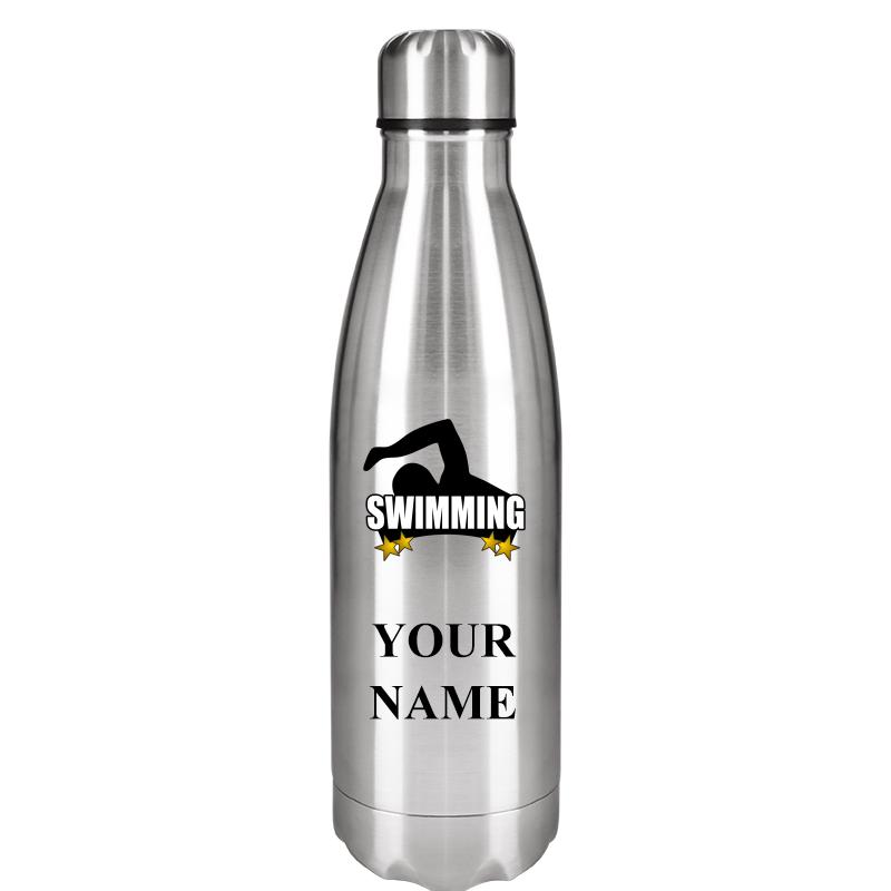SILVER WATER BOTTLE 17 OZ