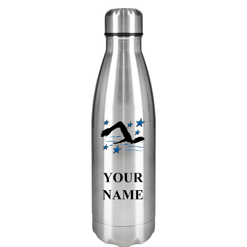 SILVER WATER BOTTLE 17 OZ